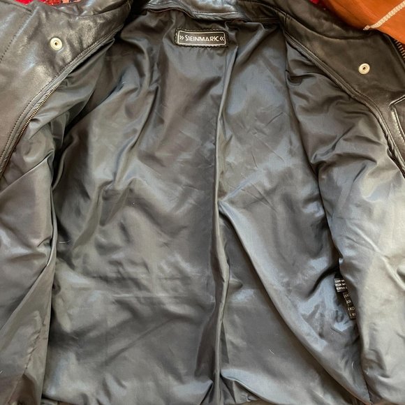 Vintage 8 Mens Napa Leather Distressed Moto Jacket - Picture 6 of 10